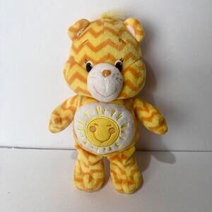 Care Bears 8" Plush Stuffed Funshine Bear Chevron Special Edition Zig Zag 2016